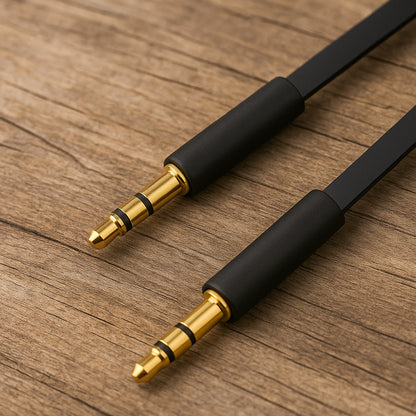 Audio Kabel 3.5mm - 3.5mm Fast, 1m, Svart