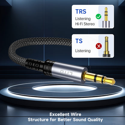 Audio Kabel 3.5mm - 3.5mm Lito LA01D, 1m, Svart