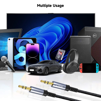 Audio Kabel 3.5mm - 3.5mm Lito LA01D, 1m, Svart