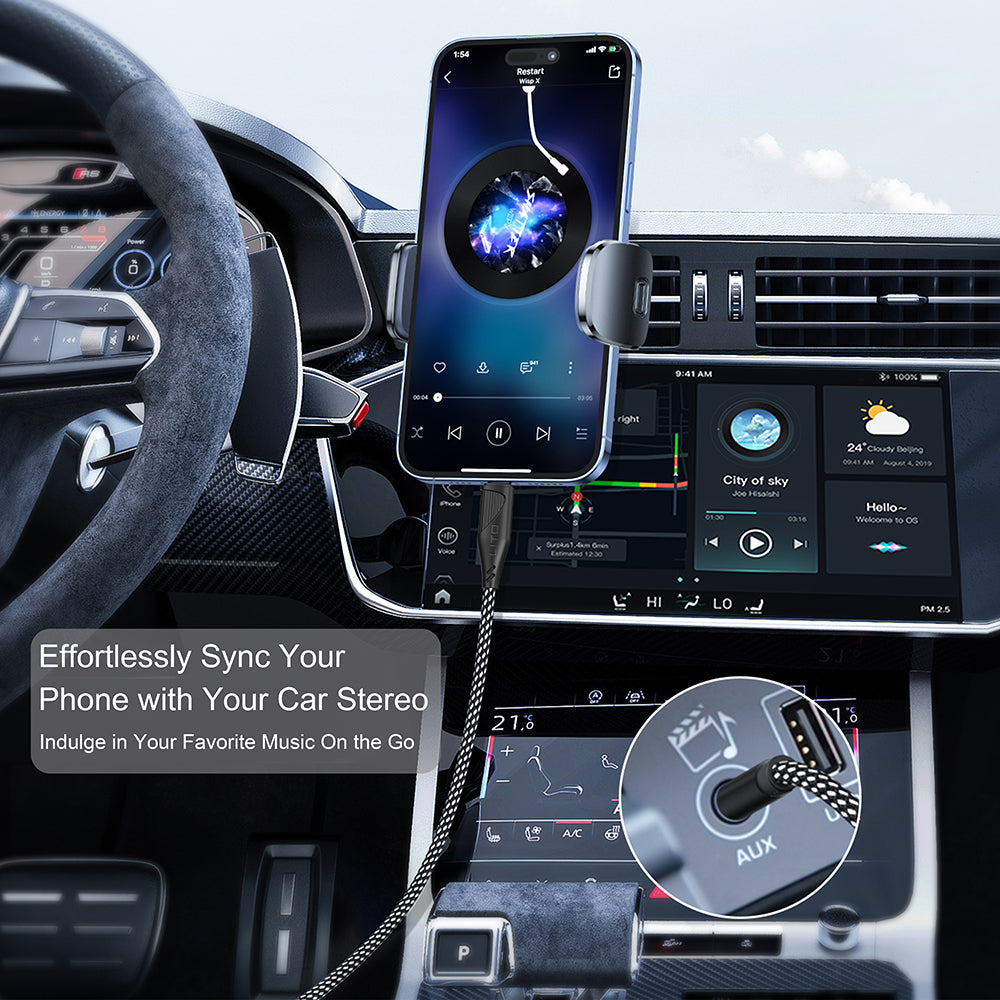 Audio Kabel 3.5mm - 3.5mm Lito LA02, 1m, Svart