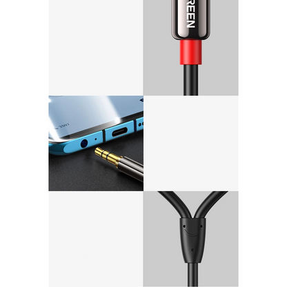 Audio Kabel 3.5mm - 2 x RCA UGREEN AV116, 1m, Svart