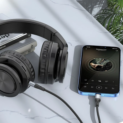 Lyd Kabel Lightning - 3.5mm HOCO UPA22, 1m, Svart