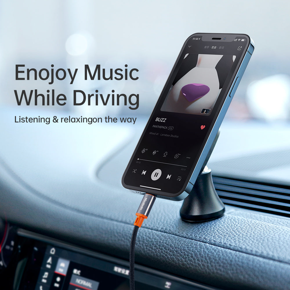 Lightning-audiokabel - 3.5mm McDodo CA-0780 Castle, 1.2m, Svart