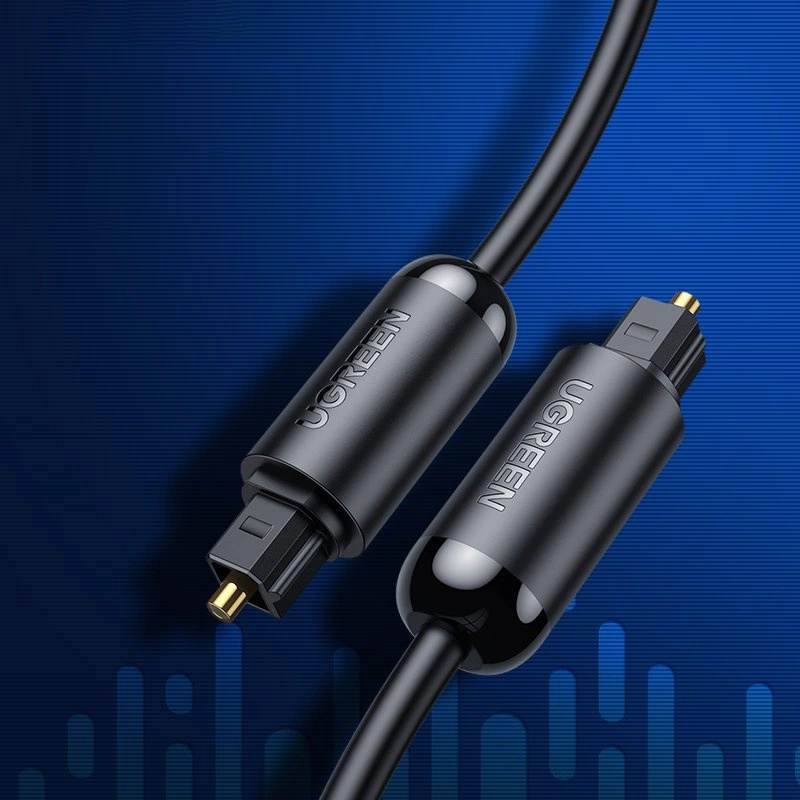 UGREEN AV122 Optisk Lydkabel, Toslink / SPDIF, 1.5m, Svart