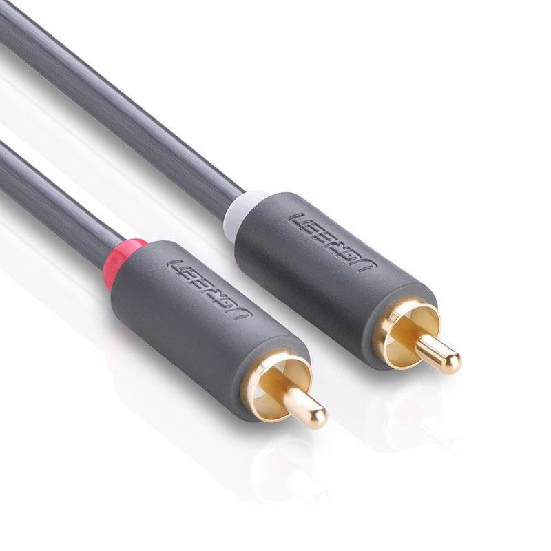 UGREEN AV104 lydkabel, 2 x RCA - 2 x RCA, 2m, Svart