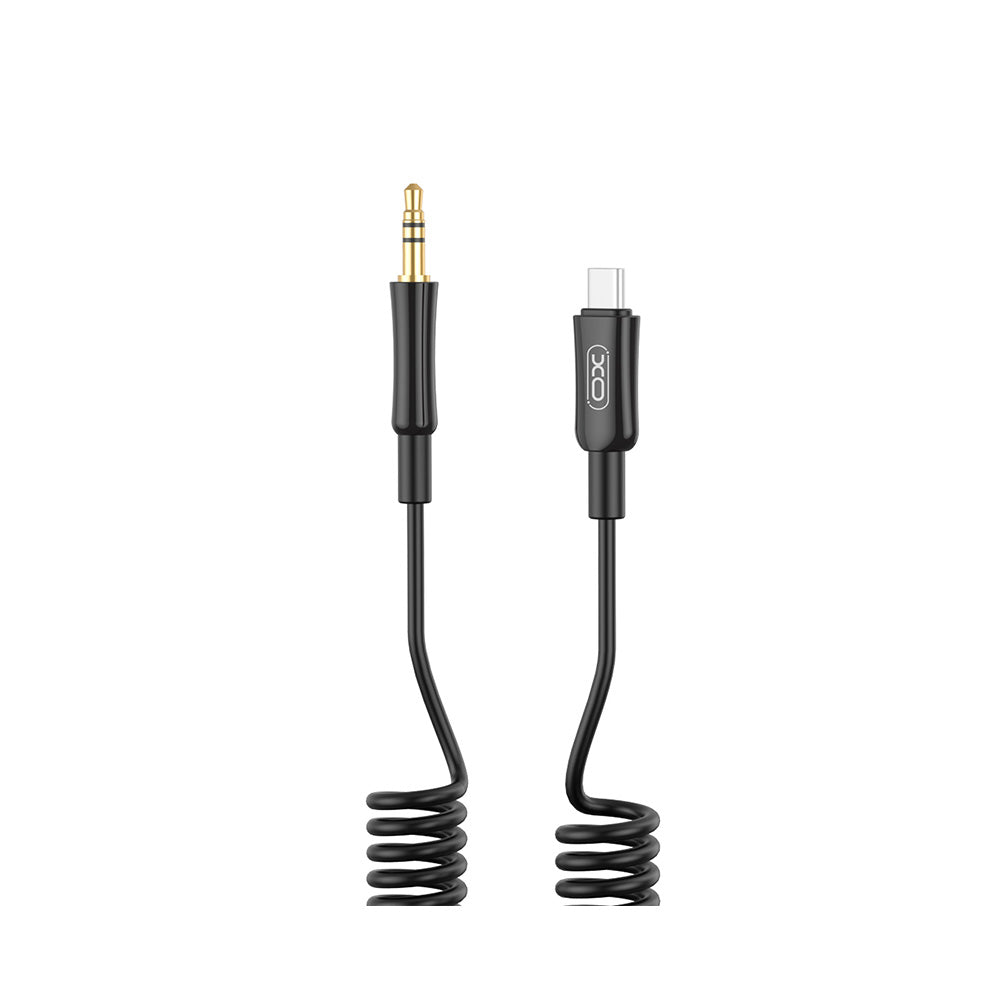 Lydkabel USB-C - 3,5 mm XO Design NB-R255B, 1 m, svart 