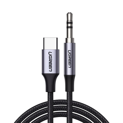 Lydkabel USB-C - 3,5 mm UGREEN AV143, 1 m, grå 