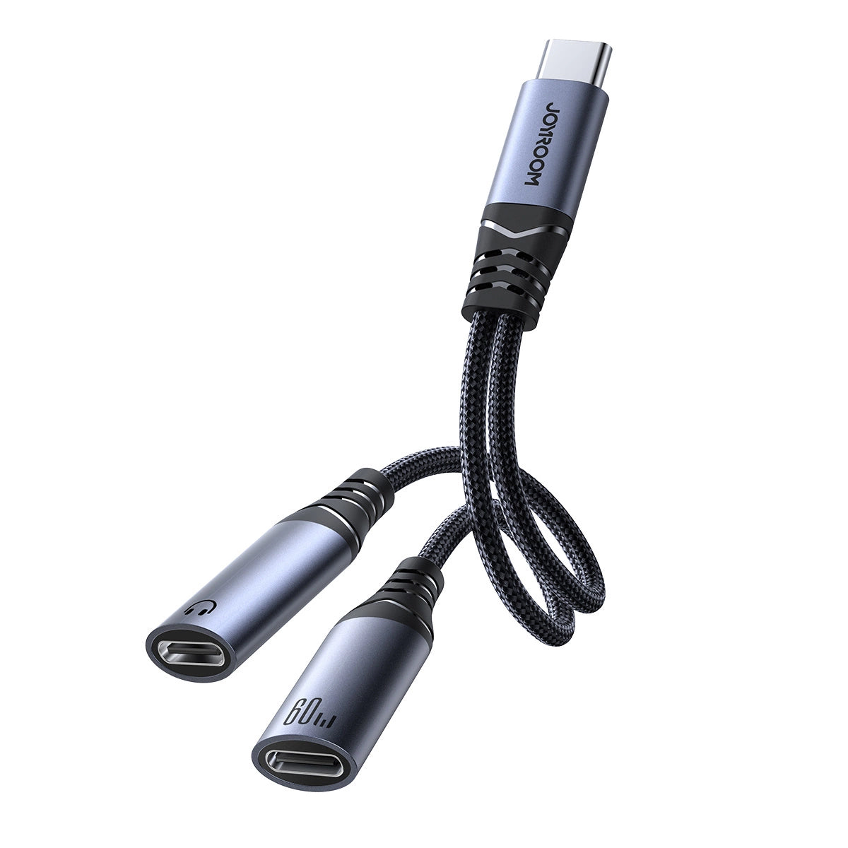 USB-C lydkabel - 2 x USB-C Joyroom SY-C03, 0,14m, Svart