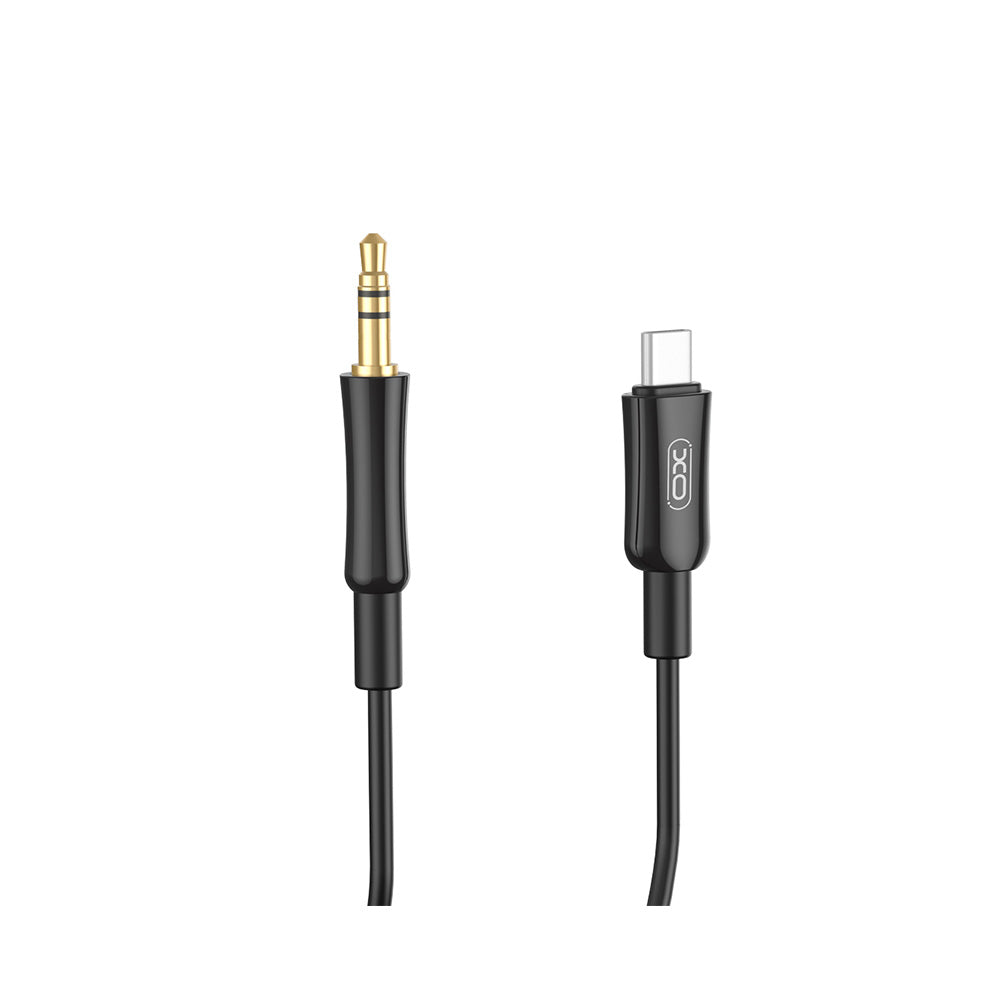 Lydkabel USB-C - 3,5 mm XO Design NB-R255B, 1 m, svart 