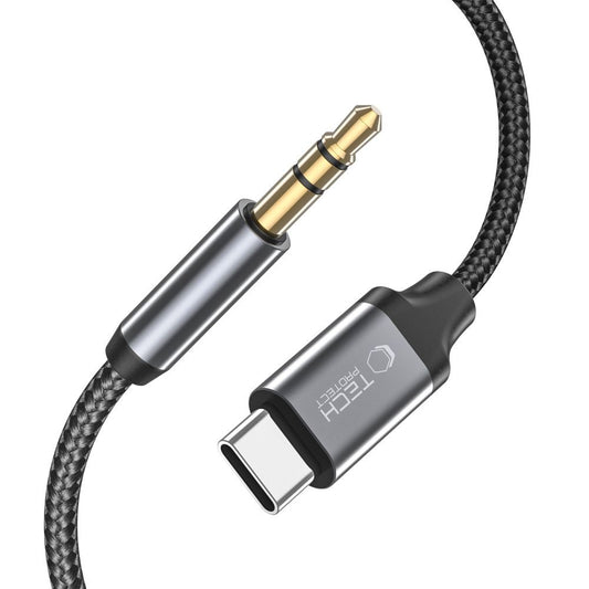 Audio Kabel USB-C - 3.5mm Tech-Protect Ultraboost, 1m, Svart