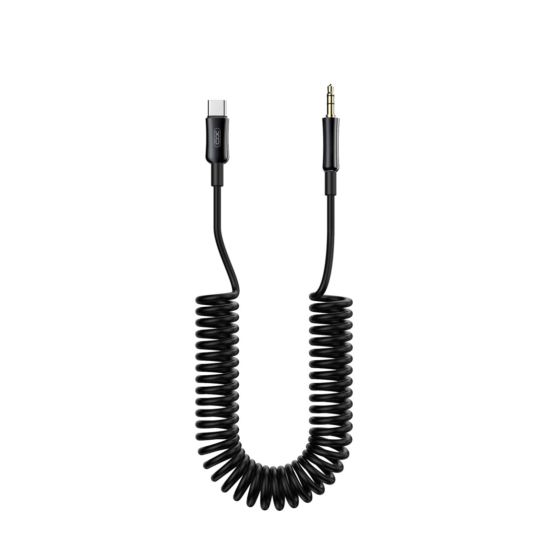 Lydkabel USB-C - 3,5 mm XO Design NB-R255B, 1 m, svart 