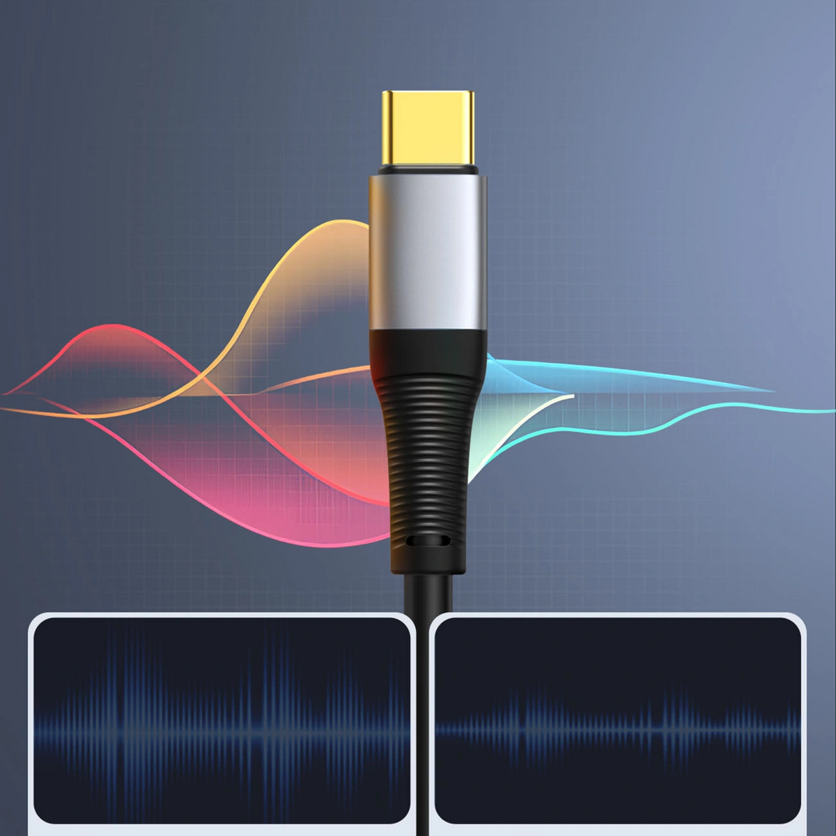 USB-C-lydadapter – 3,5 mm Orico AXC-02, svart