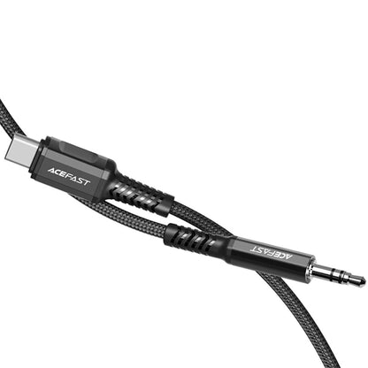 Audio-kabel USB-C - 3.5mm Acefast C1-08, 1.2m, Svart