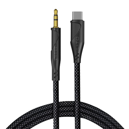 Audio Kabel USB-C - 3.5mm Lito LA02, 1m, Svart