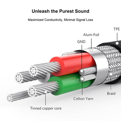 Audio Kabel USB-C - 3.5mm Lito LA02, 1m, Svart