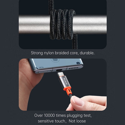 USB-C til 3.5mm McDodo CA-0820 Castle lydkabel, 1.2m, Svart