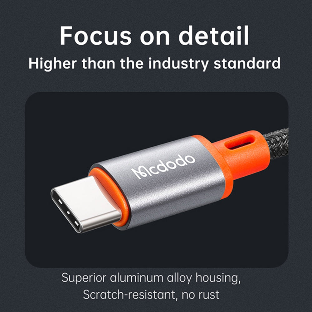 USB-C til 3.5mm McDodo CA-0820 Castle lydkabel, 1.2m, Svart