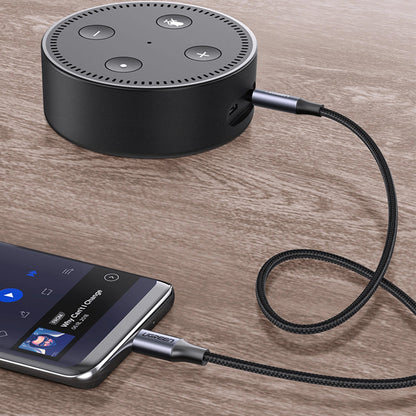 Lydkabel USB-C - 3,5 mm UGREEN AV143, 1 m, grå 