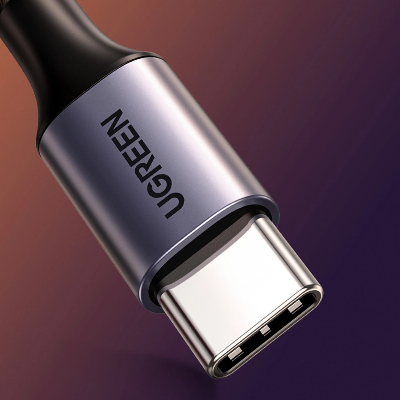 Lydkabel USB-C - 3,5 mm UGREEN AV143, 1 m, grå 