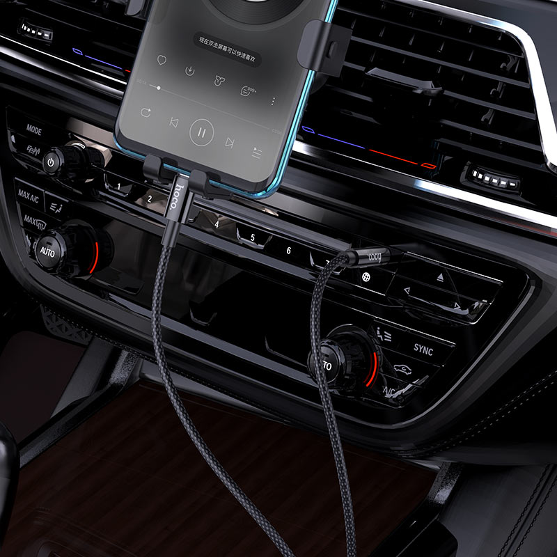 Audio Kabel USB-C - 3.5mm HOCO UPA19, 1m, Svart