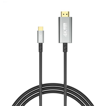 USB-C til HDMI lyd- og videokabel XO Design GB019, 1.8m, Svart