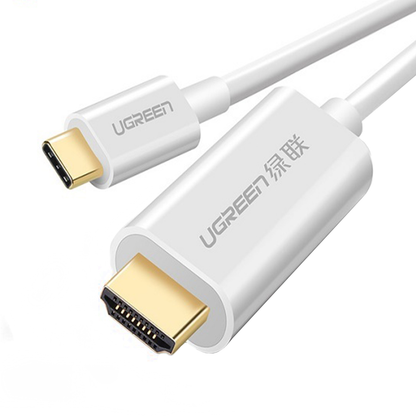 Audio- og videokabel USB-C - HDMI UGREEN MM121, 1.5m, Hvit