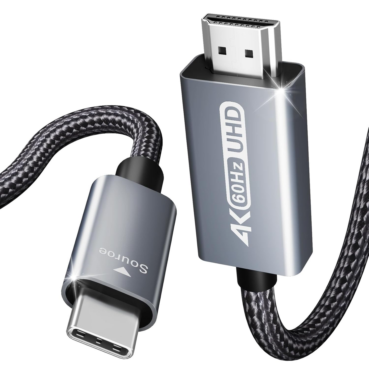 USB-C til HDMI lyd- og videokabel Benfei, 0,9 m, grå