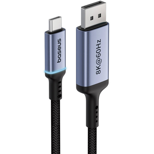 Audio- og videokabel USB-C - DisplayPort Baseus Ultra Clarity, 8K, 2m, Svart B0063370D111-01