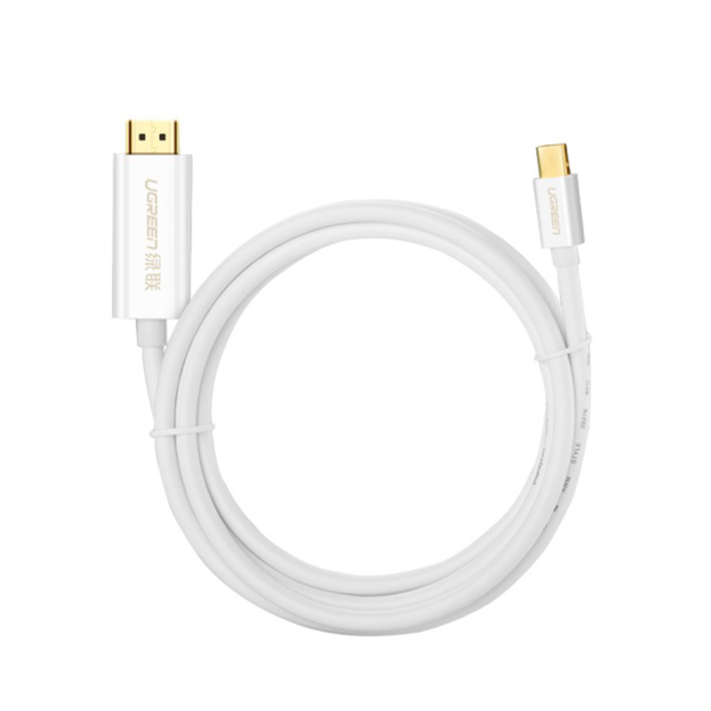 Audio- og videokabel USB-C - HDMI UGREEN MM121, 1.5m, Hvit