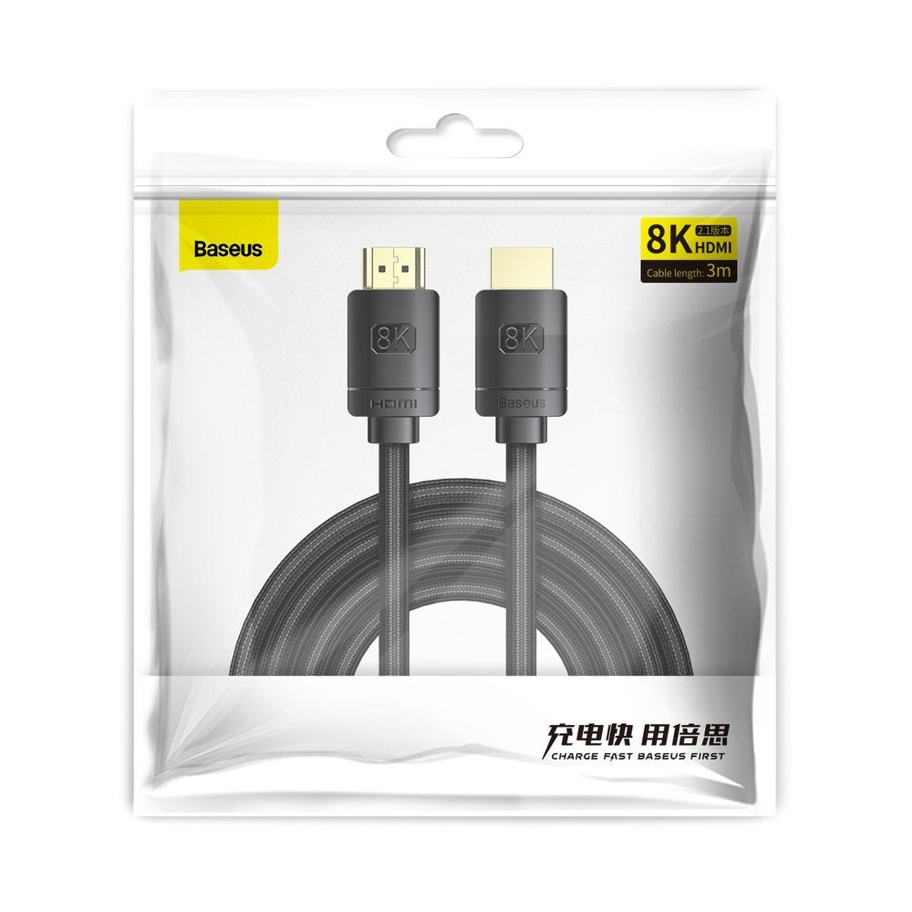 Baseus High Definition Series videokabel, HDMI - HDMI, 8K, 3m, Svart CAKGQ-L01