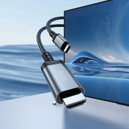 USB-C til HDMI lyd- og videokabel HOCO UA43, 1.8m, Grå