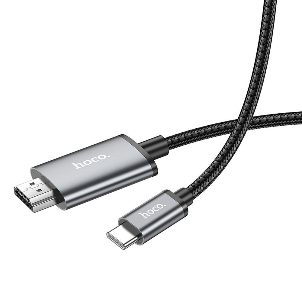 USB-C til HDMI lyd- og videokabel HOCO UA27, 2m, Grå