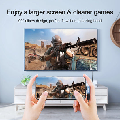 Audio- og videokabel USB-C - HDMI Joyroom SY-20C1 Angled, 2m, Grå