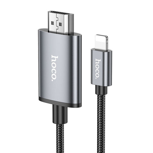 Audio- og videokabel Lightning - HDMI HOCO UA27, 2m, Grå