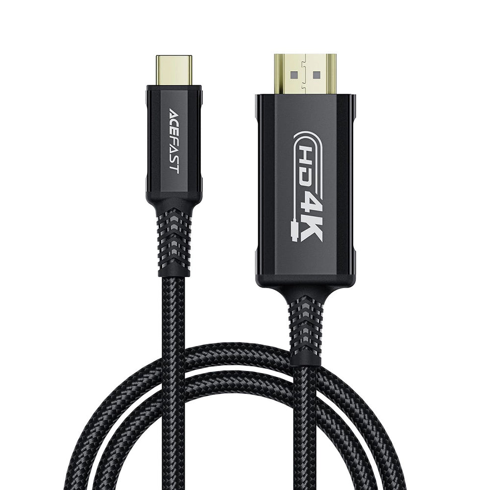 Audio- og videokabel USB-C - HDMI Acefast C1-10, 1.8m, Svart