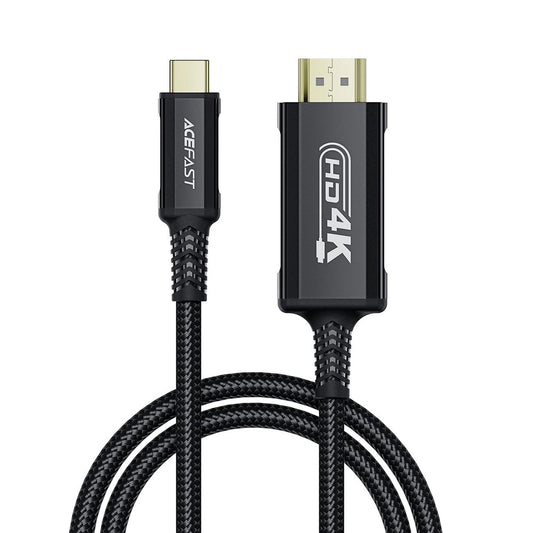Audio- og videokabel USB-C - HDMI Acefast C1-10, 1.8m, Svart