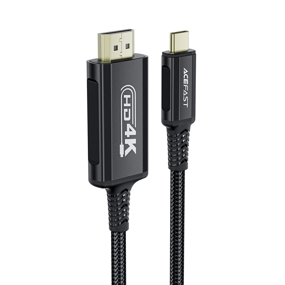 Audio- og videokabel USB-C - HDMI Acefast C1-10, 1.8m, Svart