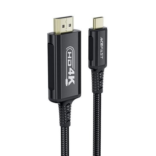 Audio- og videokabel USB-C - HDMI Acefast C1-10, 1.8m, Svart
