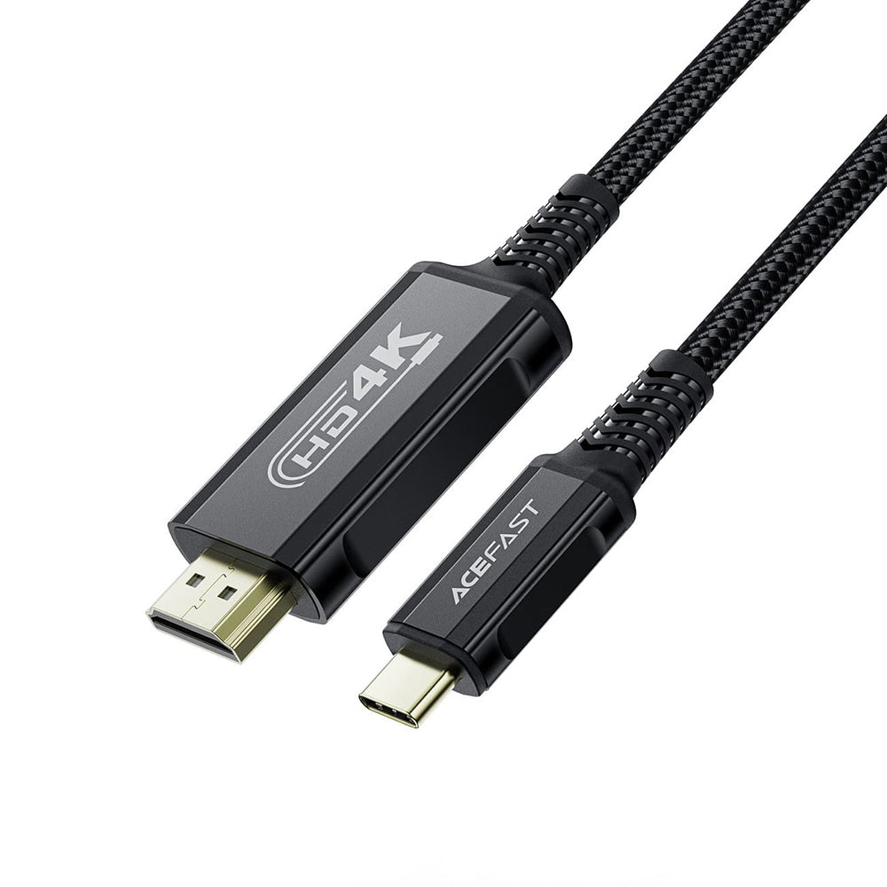 Audio- og videokabel USB-C - HDMI Acefast C1-10, 1.8m, Svart