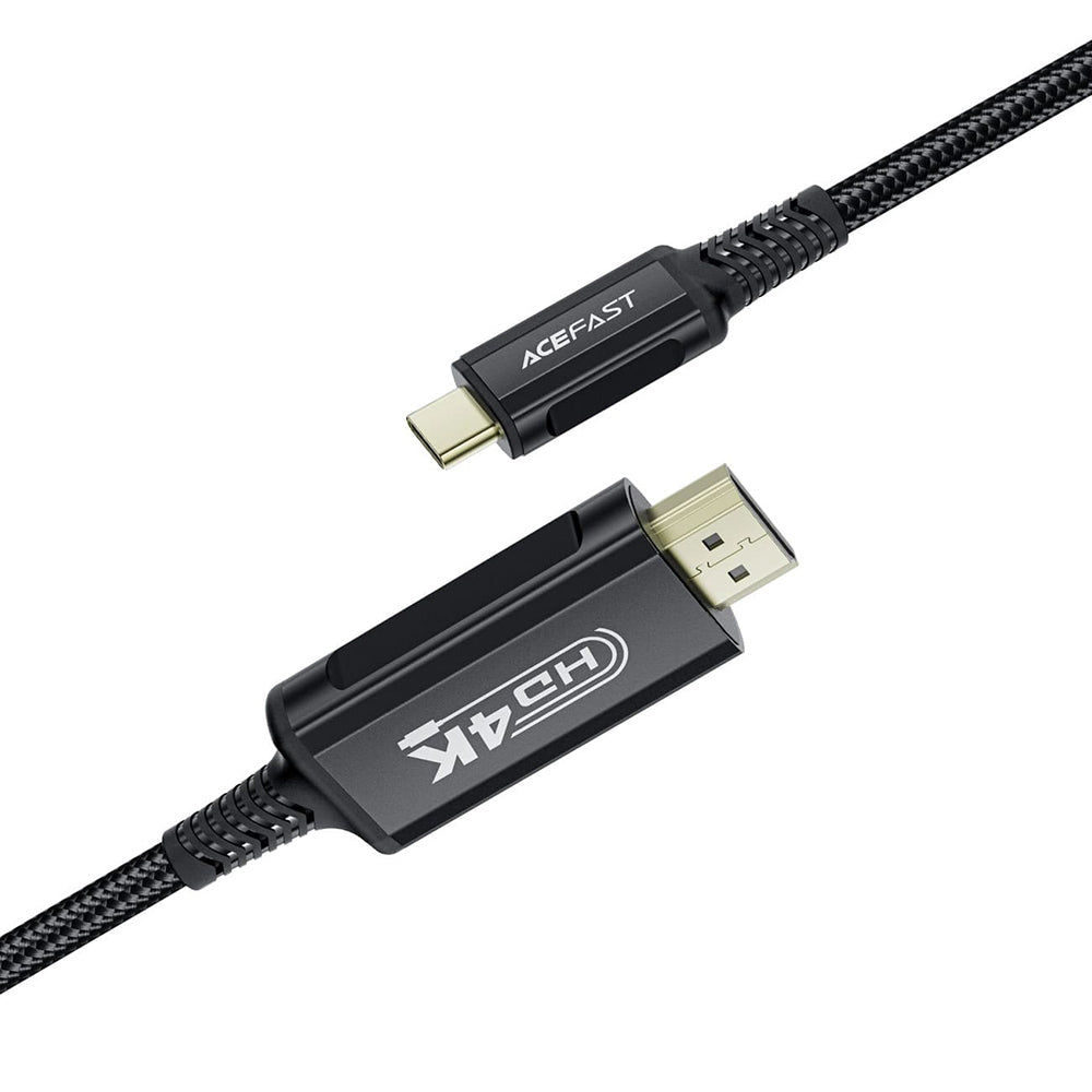 Audio- og videokabel USB-C - HDMI Acefast C1-10, 1.8m, Svart