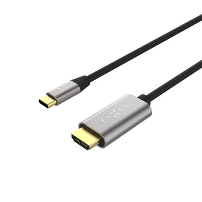 Audio- og videokabel USB-C - HDMI fast, 2m, grå