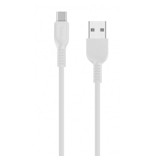 USB-A til USB-C data- og ladekabel HOCO Flash X20, 18W, 3m, hvit