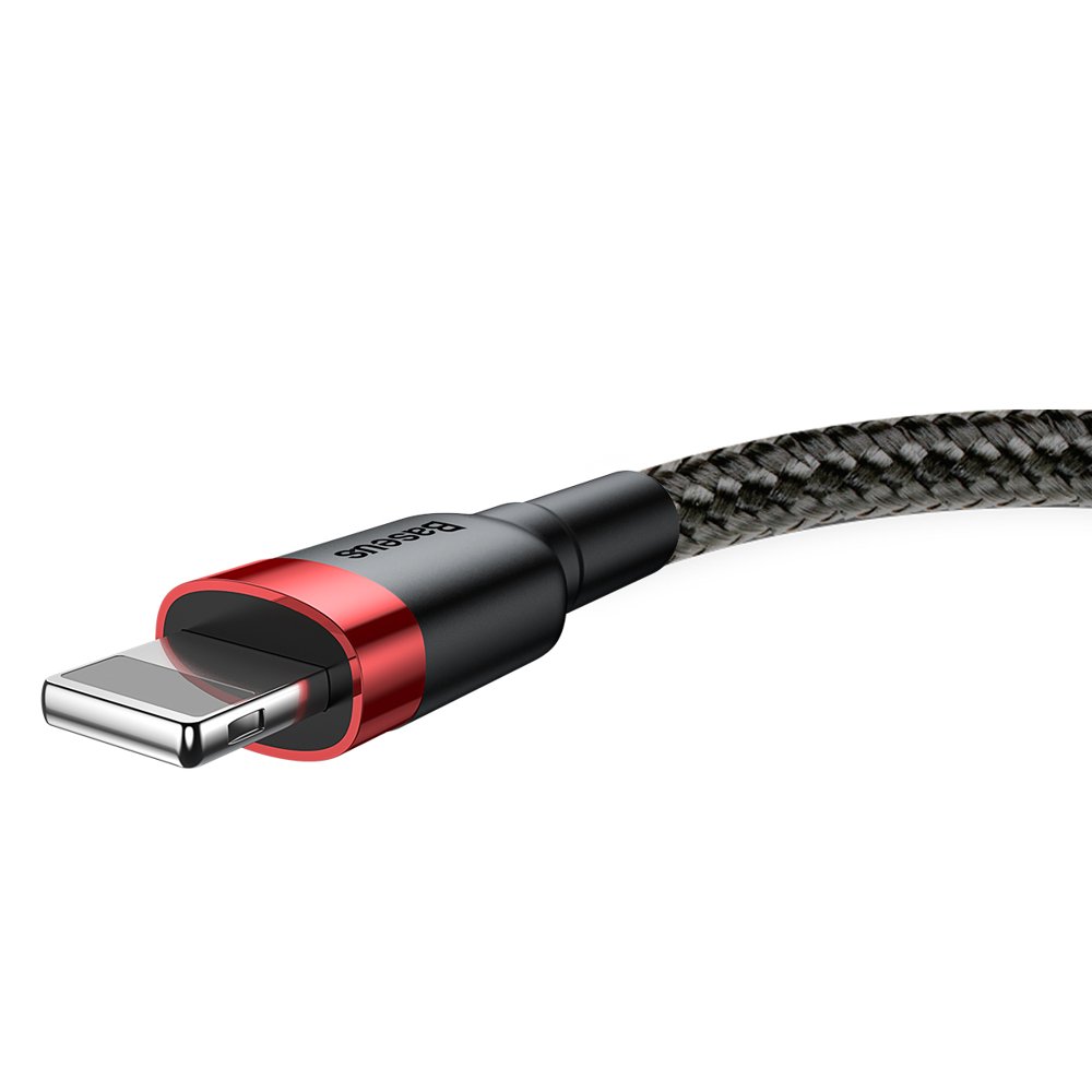 USB-A - Lightning Baseus Cafule data- og ladekabel, 18W, 3m, Rød CALKLF-R91