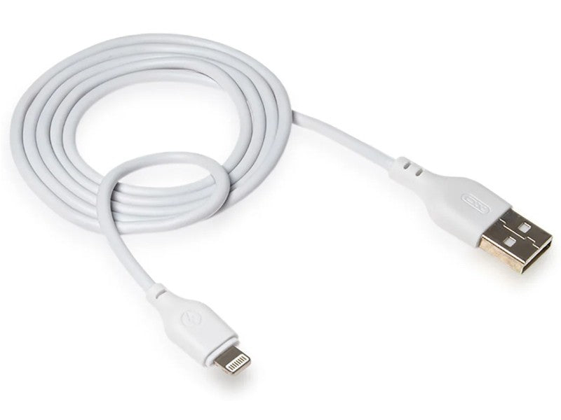 USB-A - Lightning Data og Ladekabel XO Design NB103, 18W, 2m, Hvit
