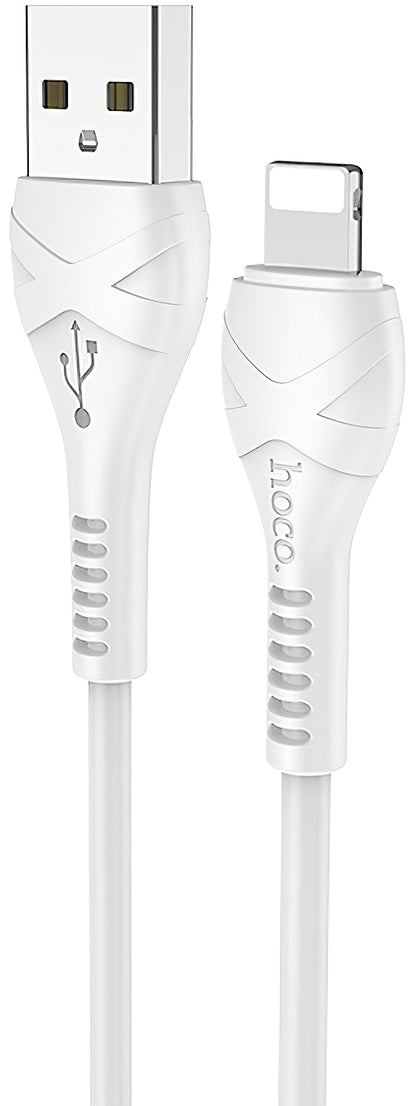 Data- og ladekabel USB-A - Lightning HOCO X37, 18W, 1m, Hvit