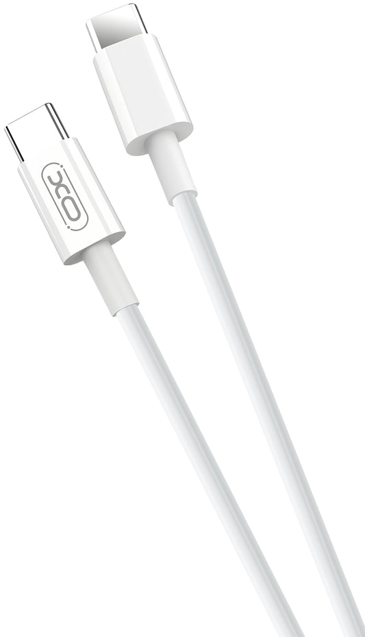 USB-C data- og ladekabel - USB-C XO Design NB124, 40W, 1m, Hvit