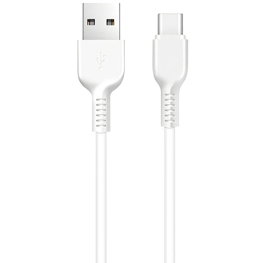 USB-A - USB-C HOCO Flash X20 data- og ladekabel, 18W, 1m, Hvit