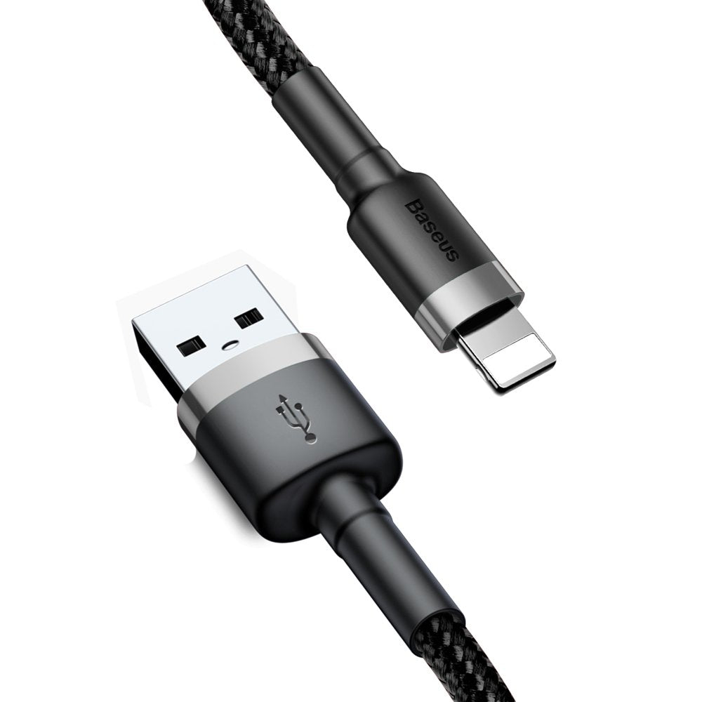 USB-A - Lightning Baseus Cafule data- og ladekabel, 18W, 3m, Grå CALKLF-RG1