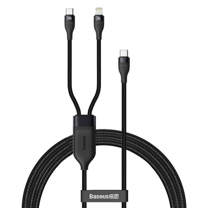 USB-C - Lightning / USB-C Baseus Flash Series 2in1, 100W, 1.2m, Svart CA1T2-F01