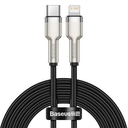 USB-C til Lightning Baseus Cafule Metal Series, 20W, 2m, Svart CATLJK-B01
